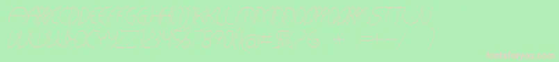 フォントCLiCHE 21 Italic – 緑の背景にピンクのフォント