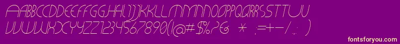 CLiCHE 21 Italic Font – Yellow Fonts on Purple Background