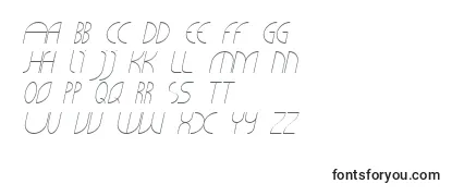 Überblick über die Schriftart CLiCHE 21 Italic