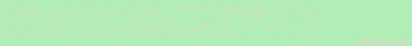 CLiCHE 21-fontti – vaaleanpunaiset fontit vihreällä taustalla