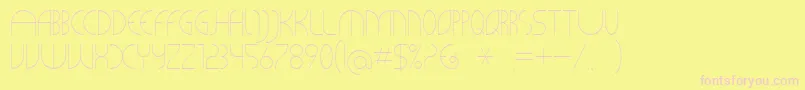 CLiCHE 21-fontti – vaaleanpunaiset fontit keltaisella taustalla
