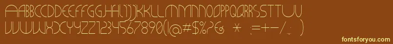 Шрифт CLiCHE 21 – жёлтые шрифты на коричневом фоне