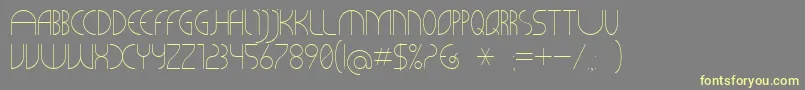 CLiCHE 21-fontti – keltaiset fontit harmaalla taustalla