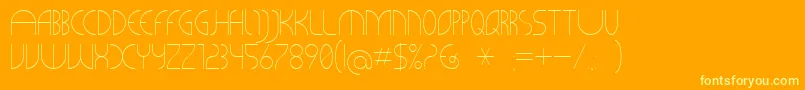 Шрифт CLiCHE 21 – жёлтые шрифты на оранжевом фоне