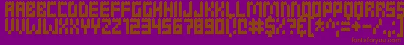 Clicky Bricks Font – Brown Fonts on Purple Background