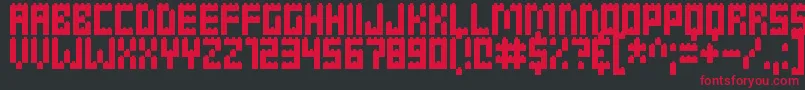 fuente Clicky Bricks – Fuentes Rojas Sobre Fondo Negro