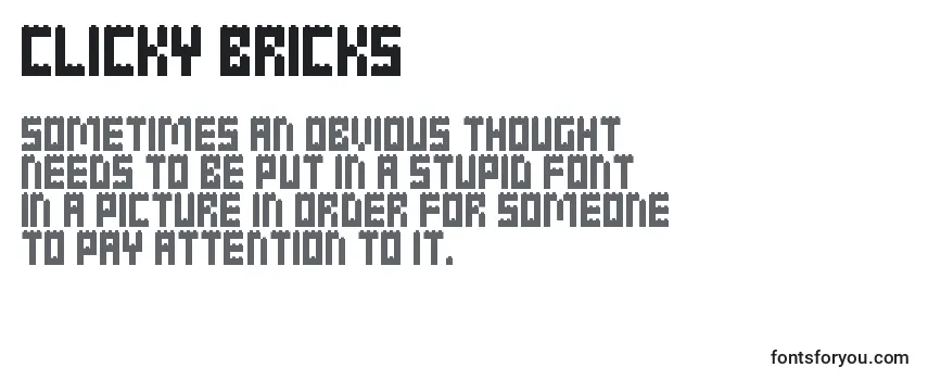 Schriftart Clicky Bricks