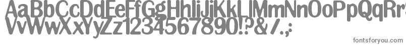 Шрифт clingy – серые шрифты на белом фоне