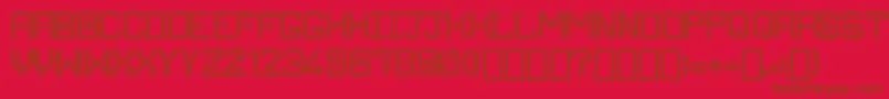 ClippersnipOffice Regular-Schriftart – Braune Schriften auf rotem Hintergrund