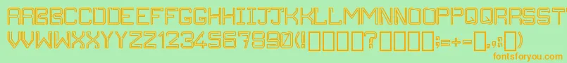ClippersnipOffice Regular Font – Orange Fonts on Green Background