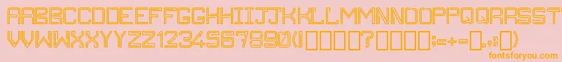 Police ClippersnipOffice Regular – polices orange sur fond rose