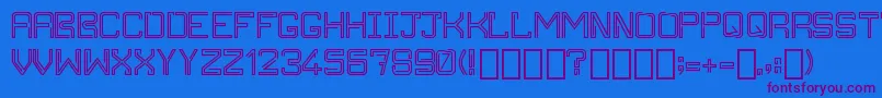 ClippersnipOffice Regular-Schriftart – Violette Schriften auf blauem Hintergrund