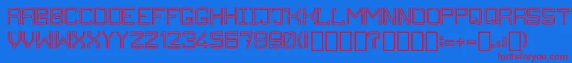 ClippersnipOffice Regular Font – Red Fonts on Blue Background