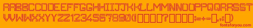 ClippersnipOffice Regular Font – Red Fonts on Orange Background
