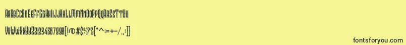 Clobot light Personal Use Font – Black Fonts on Yellow Background