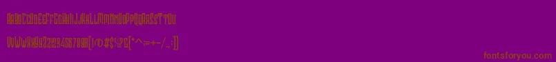 Clobot light Personal Use-fontti – ruskeat fontit violetilla taustalla