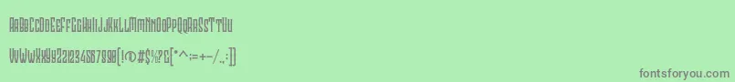 Clobot light Personal Use-Schriftart – Graue Schriften auf grünem Hintergrund