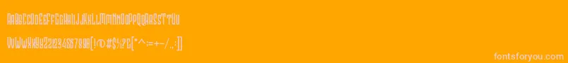 Clobot light Personal Use Font – Pink Fonts on Orange Background