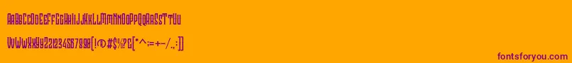 Fonte Clobot light Personal Use – fontes roxas em um fundo laranja
