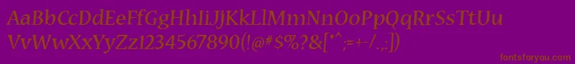 Cybatiqua Font – Brown Fonts on Purple Background