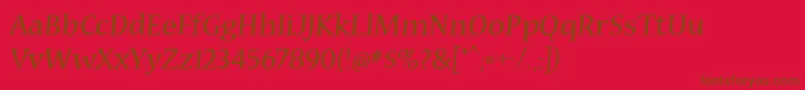 Czcionka Cybatiqua – brązowe czcionki na czerwonym tle