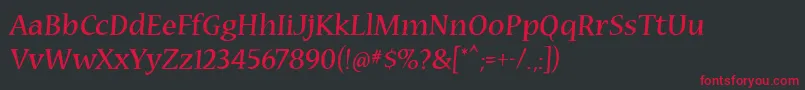 Cybatiqua Font – Red Fonts on Black Background