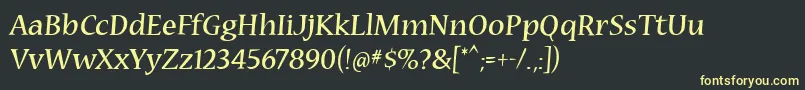 Cybatiqua Font – Yellow Fonts on Black Background