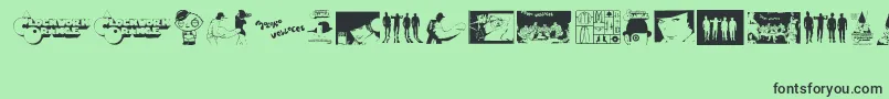 Clockwork Orange Font – Black Fonts on Green Background