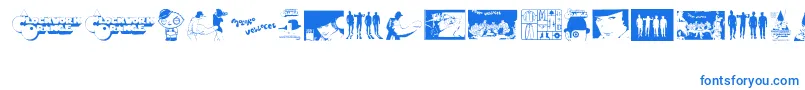 Clockwork Orange Font – Blue Fonts on White Background