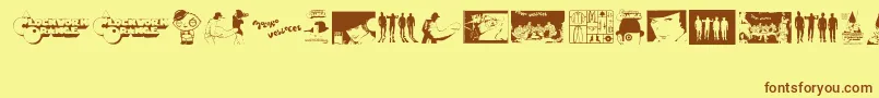 Clockwork Orange Font – Brown Fonts on Yellow Background