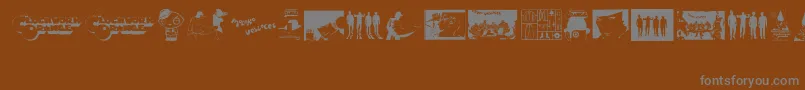 Clockwork Orange Font – Gray Fonts on Brown Background