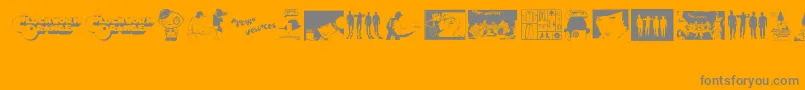 fuente Clockwork Orange – Fuentes Grises Sobre Fondo Naranja