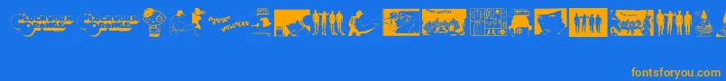 Clockwork Orange Font – Orange Fonts on Blue Background