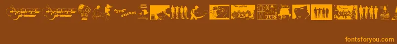 Clockwork Orange Font – Orange Fonts on Brown Background