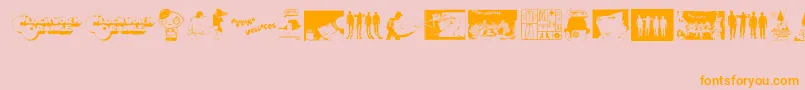 Clockwork Orange Font – Orange Fonts on Pink Background