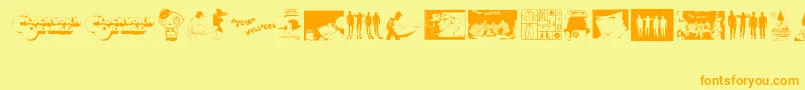 Clockwork Orange Font – Orange Fonts on Yellow Background