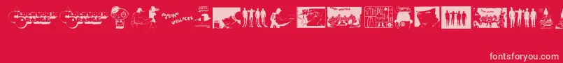 Clockwork Orange Font – Pink Fonts on Red Background