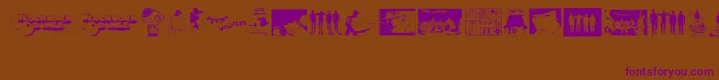 Clockwork Orange Font – Purple Fonts on Brown Background