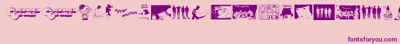 Clockwork Orange Font – Purple Fonts on Pink Background