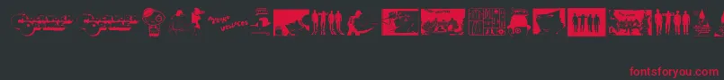 フォントClockwork Orange – 黒い背景に赤い文字