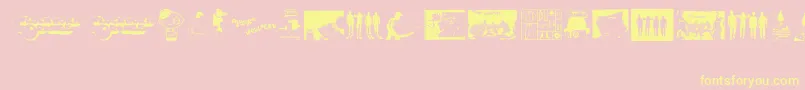 Clockwork Orange Font – Yellow Fonts on Pink Background