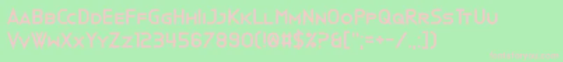 Clone Machine Font – Pink Fonts on Green Background