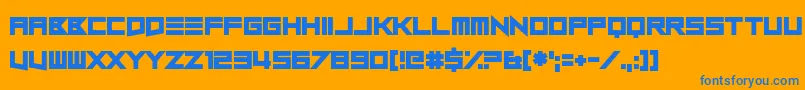 フォントClose and Open – オレンジの背景に青い文字