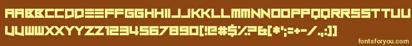 Close and Open Font – Yellow Fonts on Brown Background
