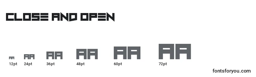 Close and Open Font Sizes