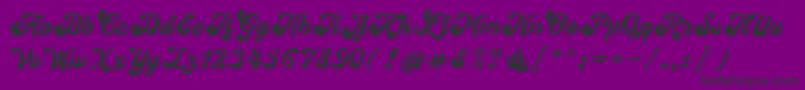 close Font – Black Fonts on Purple Background