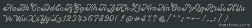 close-Schriftart – Graue Schriften auf schwarzem Hintergrund