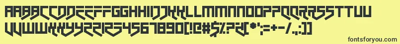 Closet Dwellers Font – Black Fonts on Yellow Background