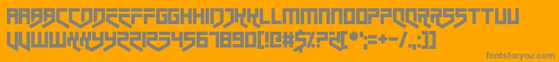 Closet Dwellers Font – Gray Fonts on Orange Background