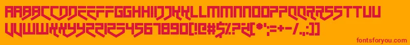 Closet Dwellers Font – Red Fonts on Orange Background